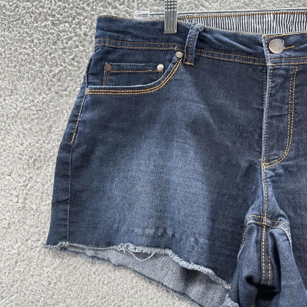 Fire & Gold Shorts Women's 10 Blue Dark Wash Denim Cut Off Shorts Ladies 10 - Picture 3 of 13